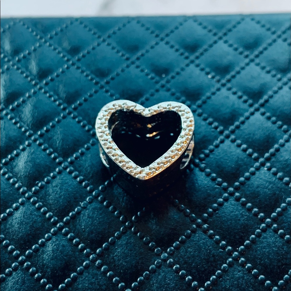 Open Heart European Bracelet Charm